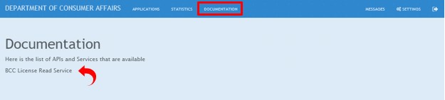 Documentation tab